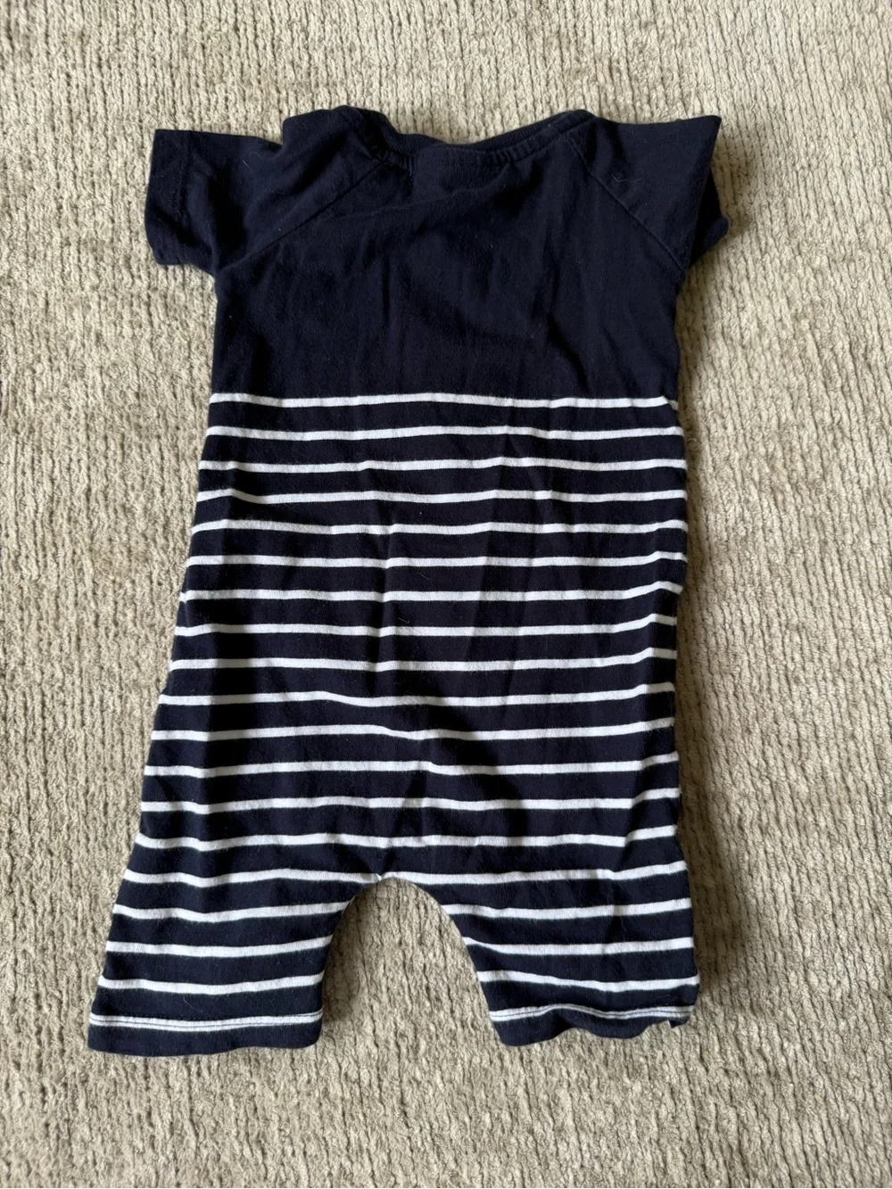 JoJo Maman Bébé Nautical Boat Embroidered Baby Romper 3-6 Months